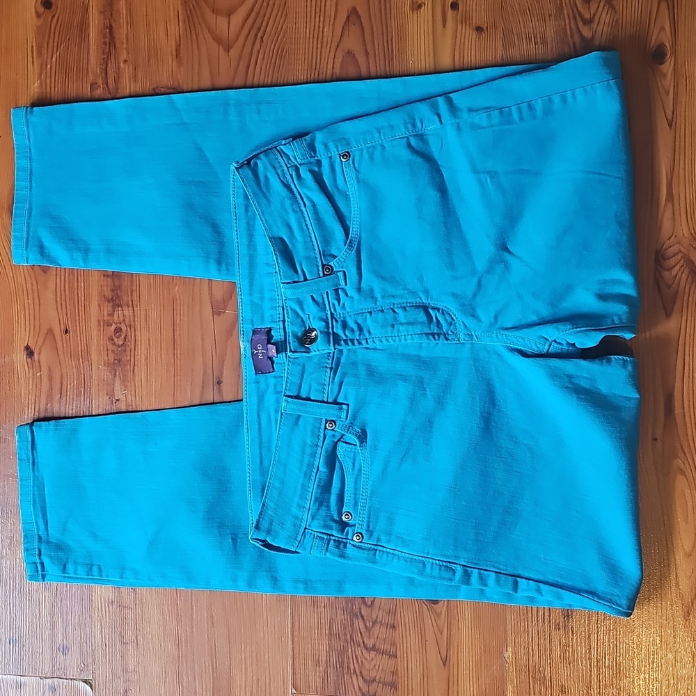 Turquoise Ankle Jeans